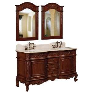  Belleforet Double Basin Vanity YOW BF80046R. 59W x 19D 