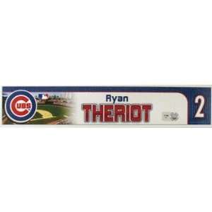 Ryan Theriot #2 Chicago Cubs 2010 Game Used Locker Room Nameplate (MLB 