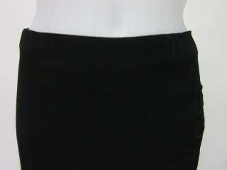 STELLA MCCARTNEY Black Silk Textured Straight Skirt 38  