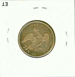 1838 25C FINE (F) Capped Bust Quarter  