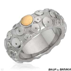 BK UP BY BARAKA Ring BAND STAINLESS STEEL $155  