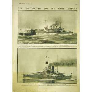   Dreadnought Triple Alliance Germany Austria Ships 1911