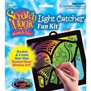   Melissa & Doug Fish Light Catcher Scratch Art Kit (3374) Toys & Games