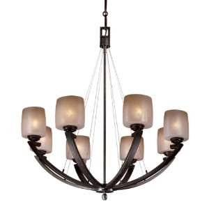  Raiden Collection 8 Light 34 Iron Oxide Chandelier with 