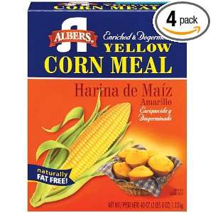 Albers Yellow Corn Meal, 40 Ounce Boxes (Pack of 4)  