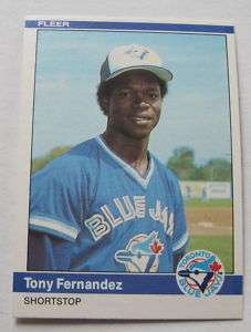 1984 Fleer Tony Fernandez Blue Jays card no.152  