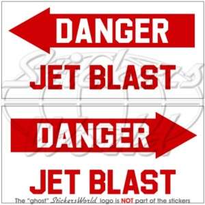 DANGER JET BLAST Aircraft Helicopter USAF 3 Sticker x2  