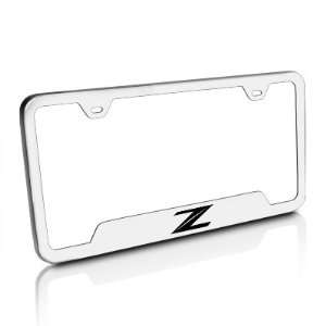  Nissan 370Z Z Logo Brushed Steel License Plate Frame 