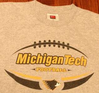 Michigan Tech Huskies Football NCAA Nike T Shirt M  