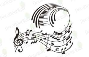 Music Notes Removable Vinyl Wall Decal Sticker Art Deco  