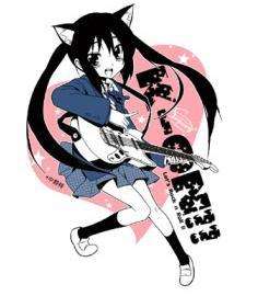 ON T Shirt No.4 Nakano Azusa Azu Nyan Guitar CatEar  