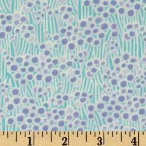 44 Wide Elizabeth Anne Abstract Vines Light Blue Fabric 