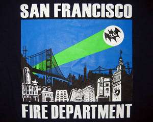 San Francisco Fire Department Batman T Shirt   NEW  
