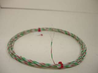 25 stranded 26 AWG Silver Teflon Wire White red green  
