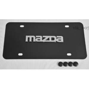  Mazda 3D Logo on Black steel License Plate Everything 