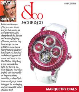 Jacob & Co Womens Pink Ceramic Diamond Watch 2.95ct  