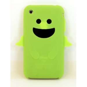 KingCase iPhone 3G & 3GS Silicone Case * Angel Wings * (Lime Green 