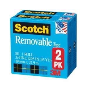  5 Pack 3M COMPANY SCOTCH REMOVABLE TAPE 1/2X1296 2PK 