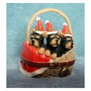 AKC Yorkies Christmas Ornament Figurine of Yorkshire Terriers  