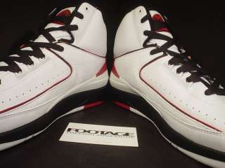 2004 Nike Air Jordan II 2 Retro WHITE BLACK RED DS NEW Sz 10  