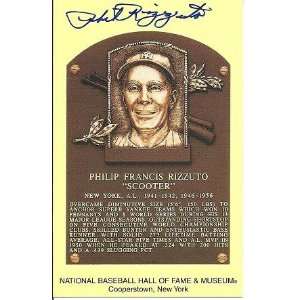   Rizzuto Autographed New York Yankees Hall of Fame 3x5 inch Postcard