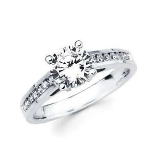  Size  10.5   1/4 ct Diamond 18k White Gold Engagement Ring 