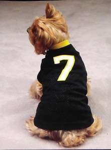 Zack Zoey Dog Football Jersey Sports Black Yellow XS XL  