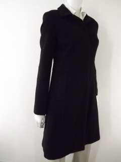 womens wool coat overcoat Marvin Richards black S M  