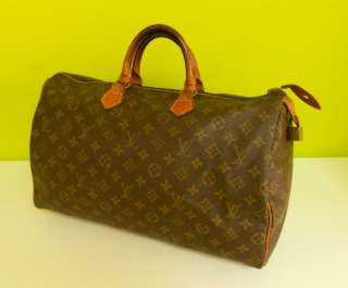 LOUIS VUITTON Monogram Speedy 40 LV Bag Handbag Lock Authentic M41522 