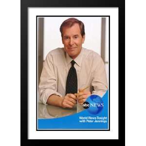  ABC News with Peter Jennings 20x26 Framed and Double 