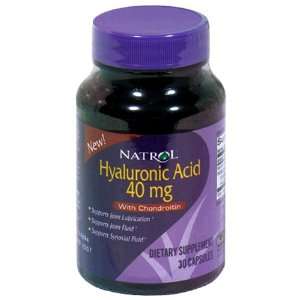  Natrol Hyaluronic Acid 40mg with Chondroitin, 30 Capsules 