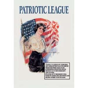  Patriotic League 28x42 Giclee on Canvas
