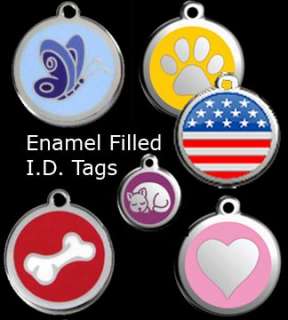 Pet Tag Engraved Dog Cat I. D. Tags, Red Dingo ID charm stainless 
