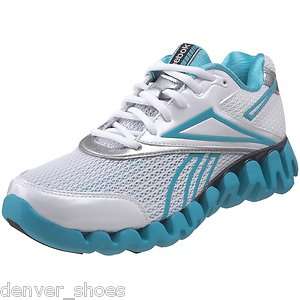Reebok Zigtech Zigflow Running Shoes NEW White Glacier Blue 1 J21317 