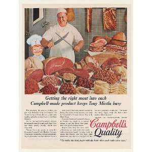   Meat Cutter Tony Mietla Campbell Kid Print Ad (48430)