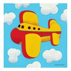  Airplane In Flight Canvas Reproduction Baby