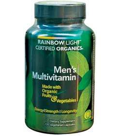  Rainbow Light Mens Organic Multivitamin, 120 Vegetarian 