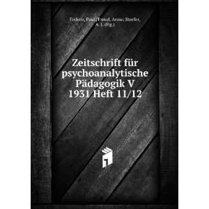   1931 Heft 11/12 Paul; Freud, Anna; Storfer, A. J. (Hg.) Federn Books