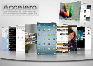 Accelero   Dual Core Android 2.2 Tablet Phone with 7 Inch Capacitive 