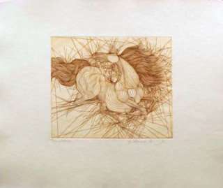 Guillaume Azoulay Printemps Original intaglio Etching 78 Hand Signed 