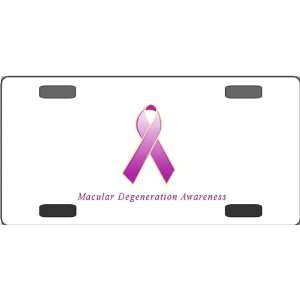 Macular Degeneration Awareness Ribbon Vanity License Plate