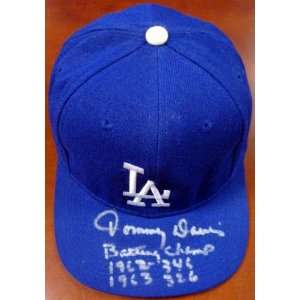 Tommy Davis Autographed Los Angeles Dodgers Hat Batting Champ 1962 