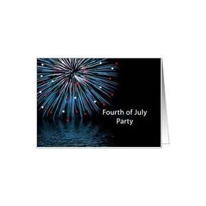  4th of July Party Fourth of July Invitation Fireworks Card 