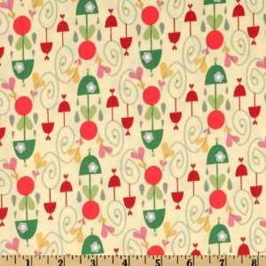 44 Wide Rainy Days and Mondays Small Umbrella Pale Yellow Fabric By 