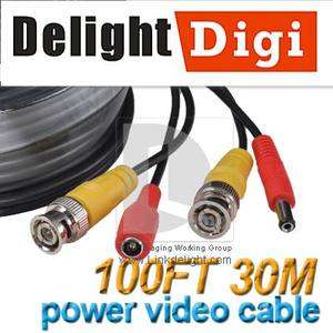 30m 100ft BNC Video Power Extension Cable for Security Camera CCTV BNC 