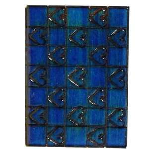 Wooden Box, 5013, Traditional Polish Keepsake Box, Blue with Hearts, 2 