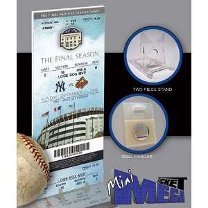   Yankees 2008 Final Game in Yankee Stadium Mini Mega Ticket Sports