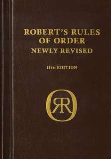   Roberts Rules of Order Newly Revised, deluxe 11th 