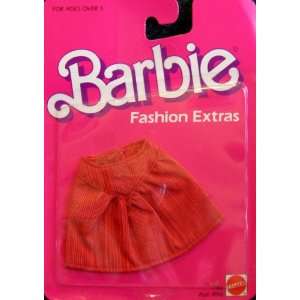  Barbie Fashion Extras   Red w Thin White Pinstripe Skirt 