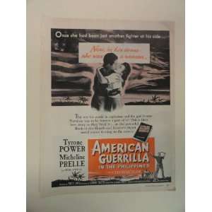  American Guerrilla in the Philippines movie ad. 1950 print 